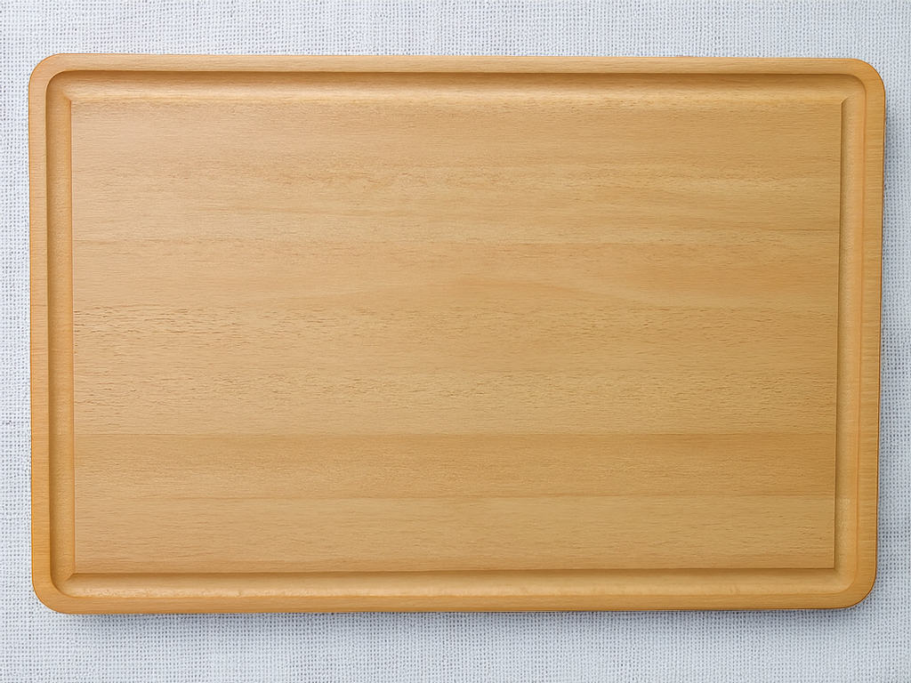 Kitchen Wing large beech cutting board with juice groove and side handles