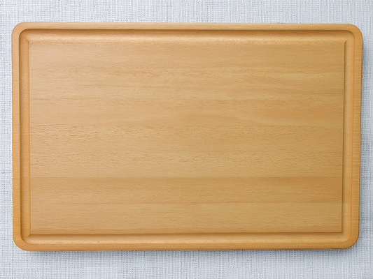 Kitchen Wing large beech cutting board with juice groove and side handles